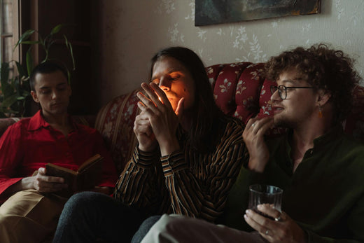 a group of smokers, smoking tobacco