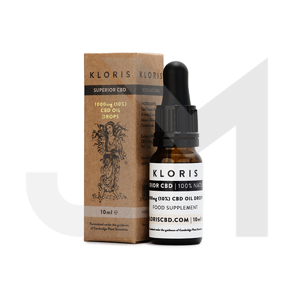 Kloris 1000mg (10%) CBD Oil Drops - 10ml