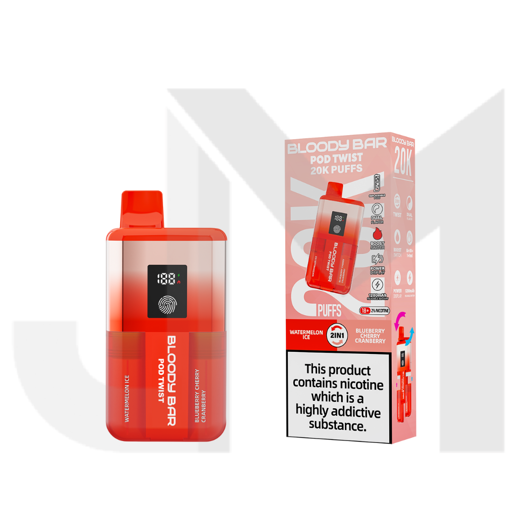 20mg Bloody Bar 20K Twist Prefilled Pod Vape Kit 20000 Puffs