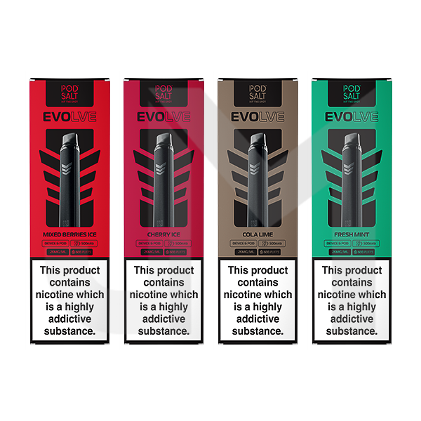 20mg Pod Salt Evolve Pen Starter Kit  600 Puff