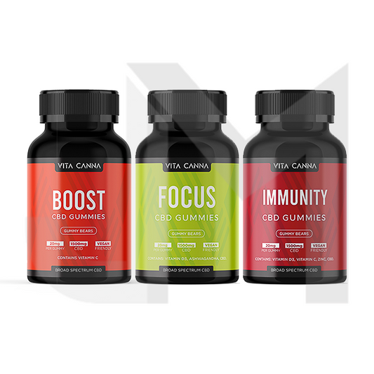 Vita Canna Broad Spectrum 1500mg Functional CBD Vegan Gummy Bears
