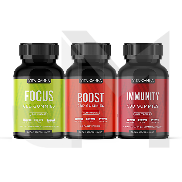 Vita Canna Broad Spectrum 750mg Functional CBD Vegan Gummy Bears