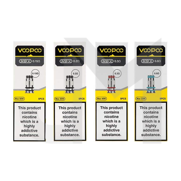 VooPoo PnP X Replacement Coils (0.15Ohm/0.2Ohm/0.3Ohm/0.6Ohm)