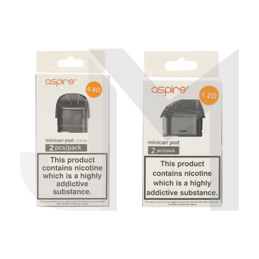 Aspire Minican Replacement Pods Two Pack 2ml (0.8Ohm/1.2Ohm)