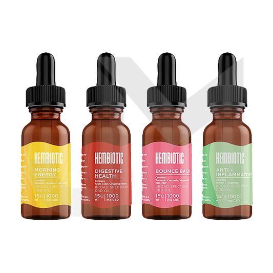 Hembiotic 1000mg Broad-Spectrum Functional CBD Oil - 15ml
