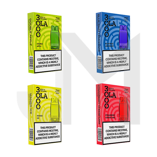 20mg SMPO Ola 3000 Prefilled Pods 2ml 1800 Puffs - 3 Pcs