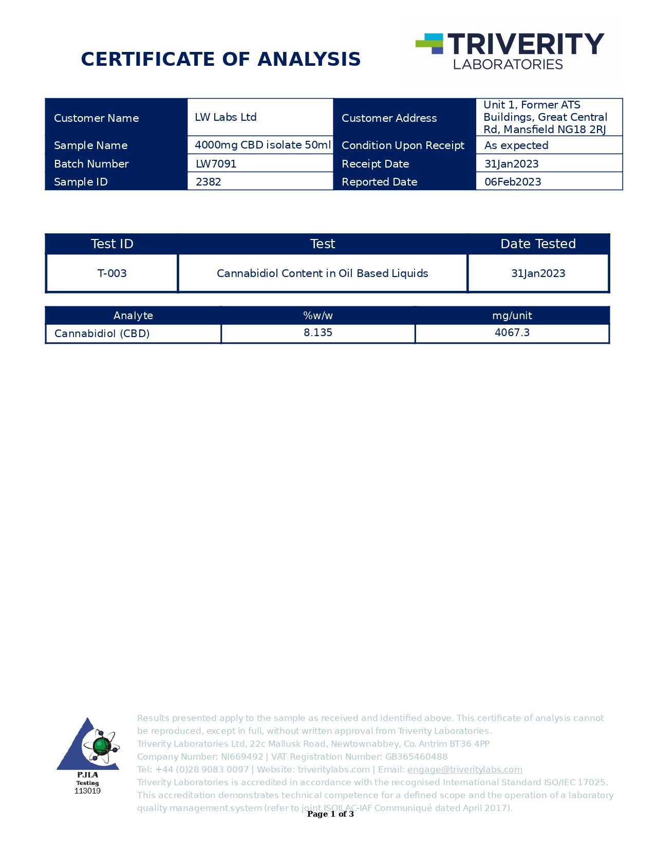Bullet CBD 4000mg Pure CBD Isolate MCT Oil Spray - 50ml