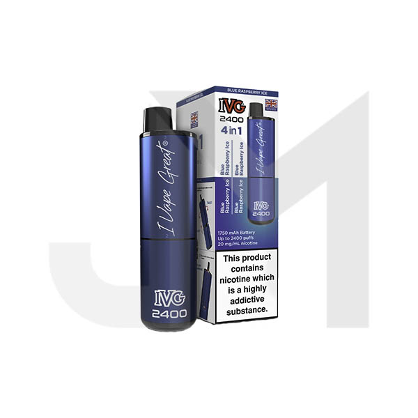20mg IVG 2400 4 in 1 Pod Rechargeable Vape Kit 2400 Puffs