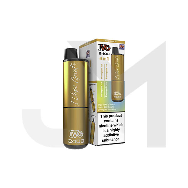 20mg IVG 2400 4 in 1 Pod Rechargeable Vape Kit 2400 Puffs