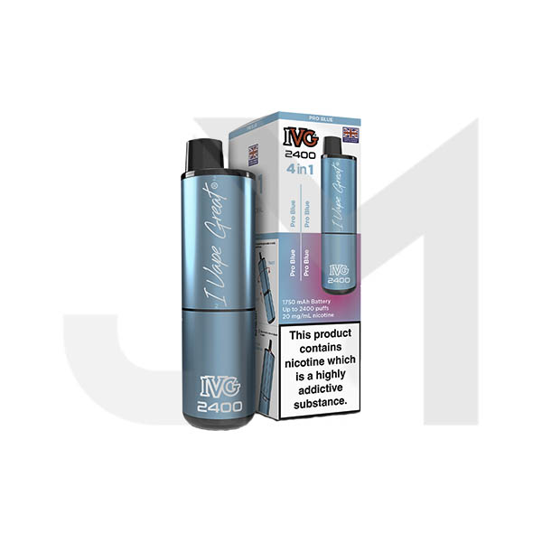 20mg IVG 2400 4 in 1 Pod Rechargeable Vape Kit 2400 Puffs
