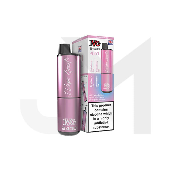 20mg IVG 2400 4 in 1 Pod Rechargeable Vape Kit 2400 Puffs