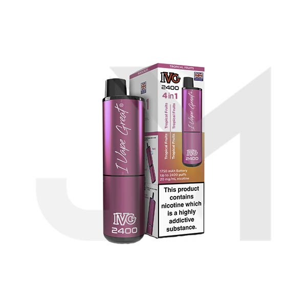 20mg IVG 2400 4 in 1 Pod Rechargeable Vape Kit 2400 Puffs
