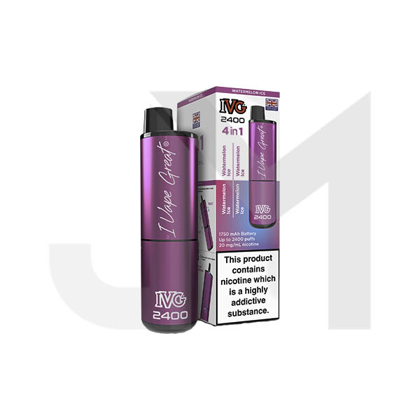 20mg IVG 2400 4 in 1 Pod Rechargeable Vape Kit 2400 Puffs