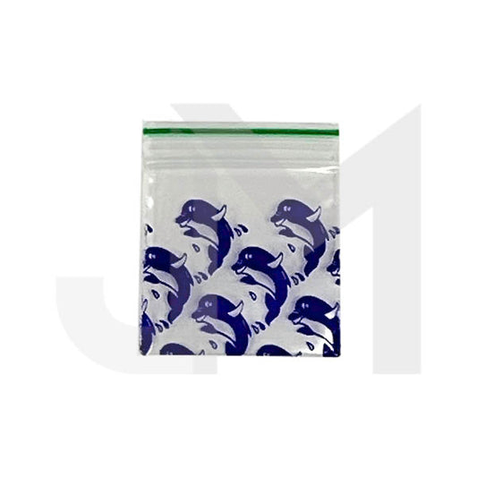 Zipper Branded 30mm x 30mm Purple Dolphin Bags