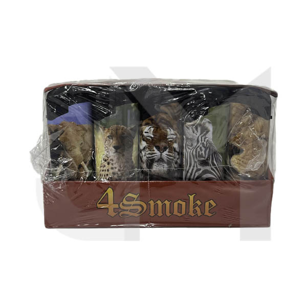 50 x 4Smoke Wind-Proof Animal Printed Lighters - HD099