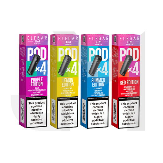 20mg Elf Bar 4 in 1 Multi Edition Prefilled Pods 2ml - 4Pcs