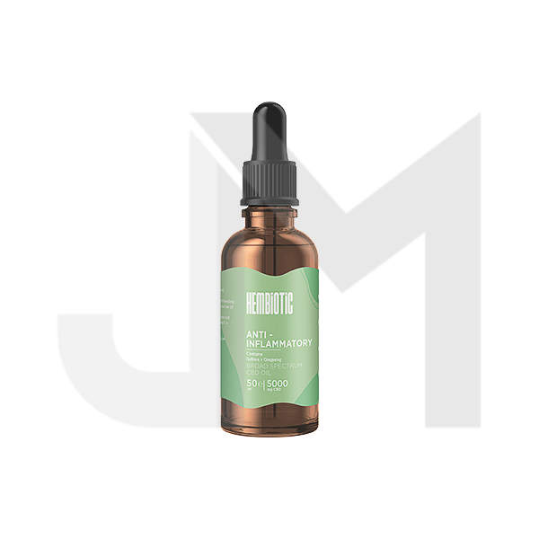 Hembiotic 5000mg Broad-Spectrum Bulk Functional CBD Oil - 50ml
