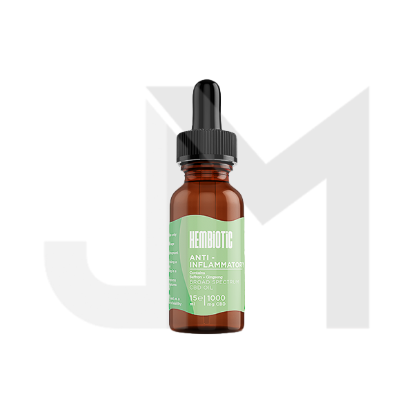 Hembiotic 1000mg Broad-Spectrum Functional CBD Oil - 15ml
