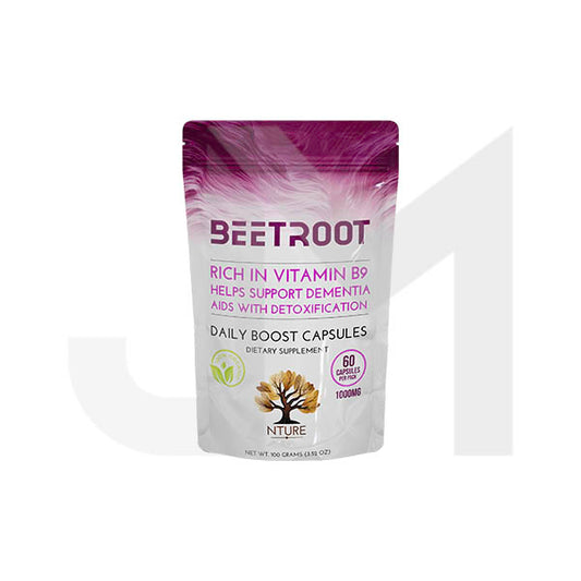 NTURE 1000mg Beetroot Capsules - 60 Caps