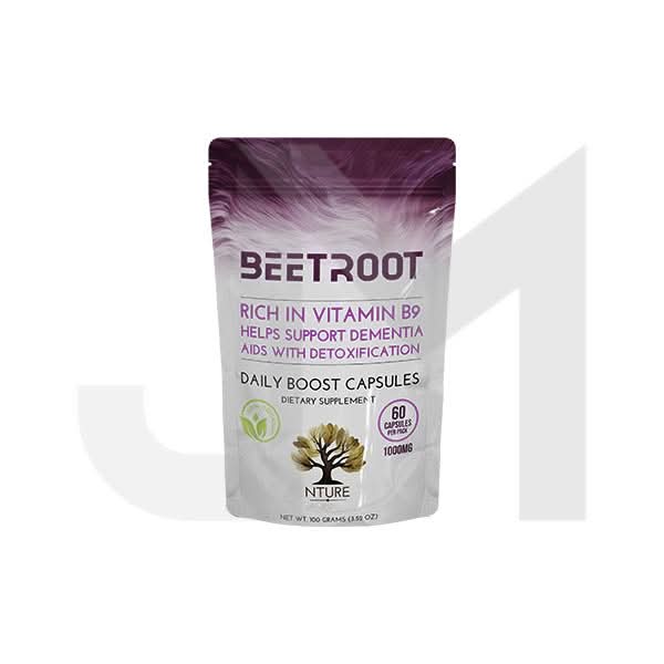 NTURE 1000mg Beetroot Capsules - 60 Caps
