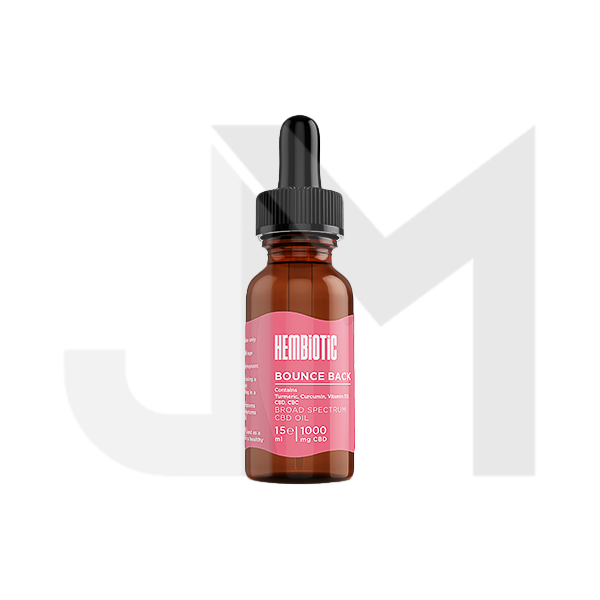 Hembiotic 1000mg Broad-Spectrum Functional CBD Oil - 15ml