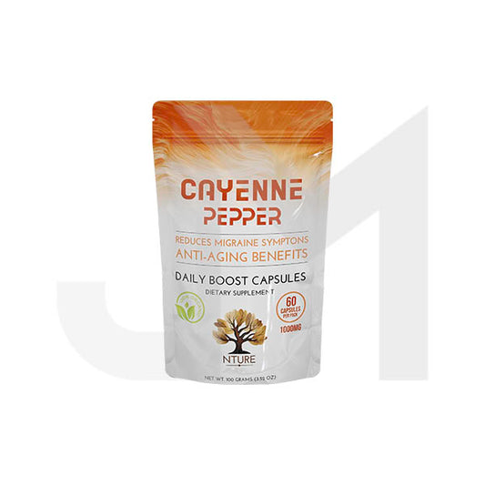 NTURE 1000mg Cayenne Pepper Capsules - 60 Caps
