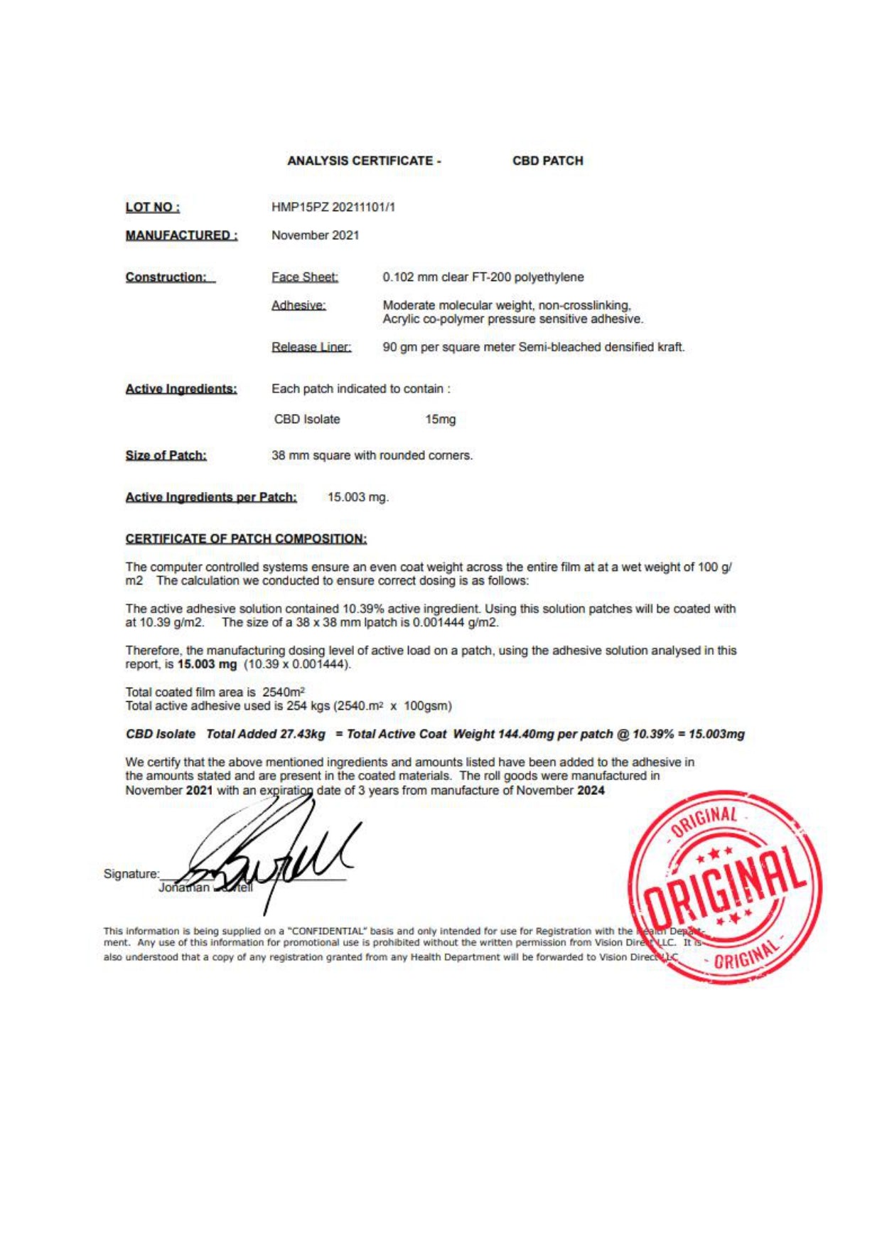 CBD Brothers 450mg CBD Topical Patches - 30 Patches