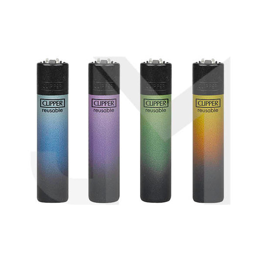40 Clipper D48 Classic Flint Black Triple Gradient Lighters - CL2A261BCH