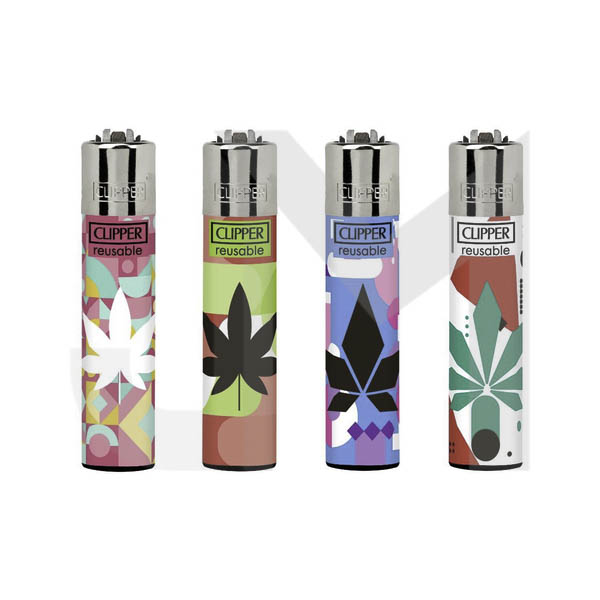 40 Clipper D48 CP11RH Classic Flint Geometric Leaves Lighters - CL3A1649BCH