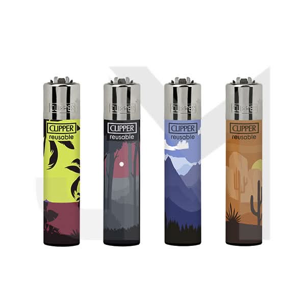 40 Clipper D40 CP11RH Classic Flint Natural Mix Lighters - CL3C1596UKH