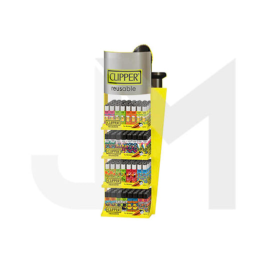 Clipper 4 Tier Display CP11RH 144 + 48 Mixed Design Lighters - CL3H168UKH