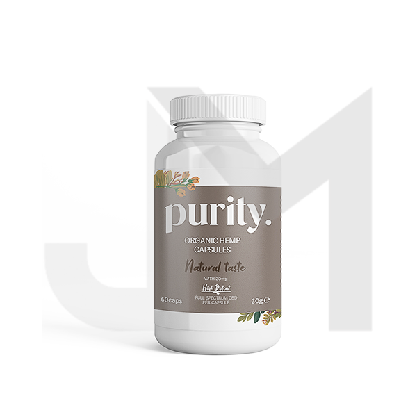 Purity 1200mg Full-Spectrum High Potency CBD Capsules - 60 caps