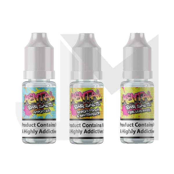 10mg Mental Bar Salts By Signature Vapours 10ml Bar Salt (50VG/50PG) (BUY 1 GET 1 FREE)