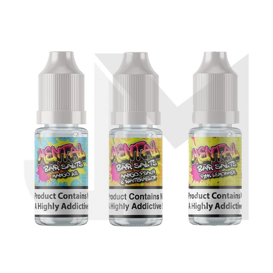 20mg Mental Bar Salts By Signature Vapours 10ml Nic Salt (50VG/50PG) (BUY 1 GET 1 FREE)