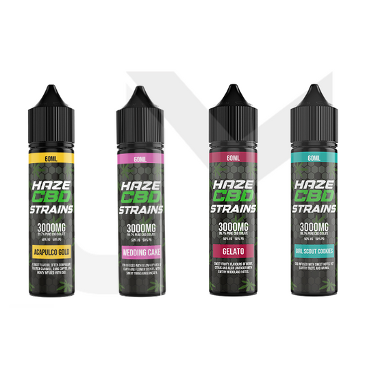 Haze CBD Strains 3000mg CBD E-Liquid 50ml Shortfill 0mg (50VG/50PG)