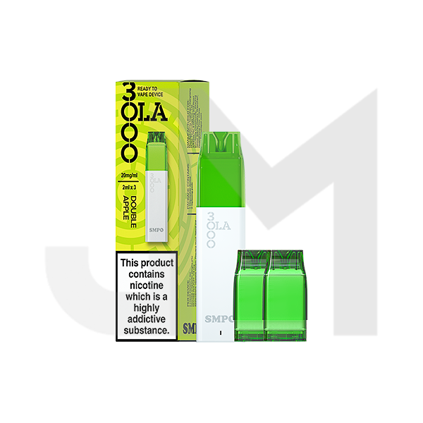 20mg SMPO Ola 3000 Prefilled Pod Vape Kit - 2ml (Pack of 3)