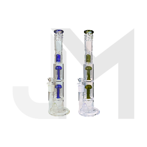 14" Large Percolator Glass Bong Mixed Designs -BG007 - GS1195