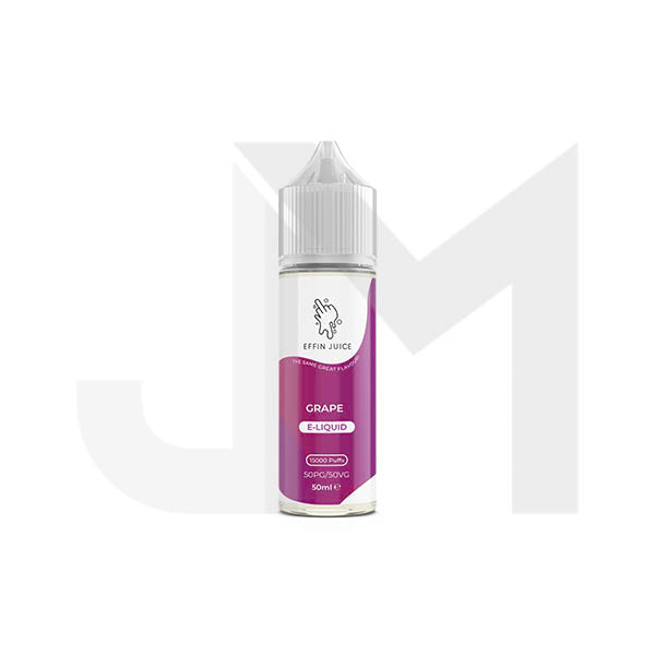 Bulk Buy 0mg EFFIN Juice 50ml Shortfill (50VG/50PG) - Multipacks (10, 25 & 50) - Stoptober Special Offer!