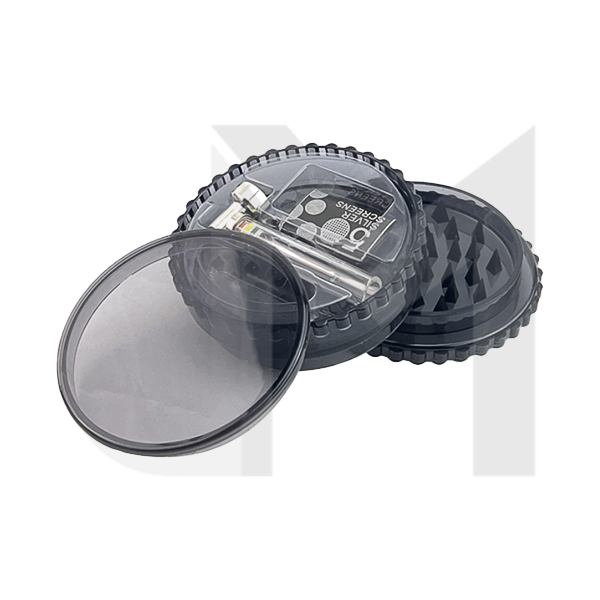 D&K 3 Parts 2 In 1 Plastic Grinder Glass Pipe Included (Various Colours) - DK4036AD-3