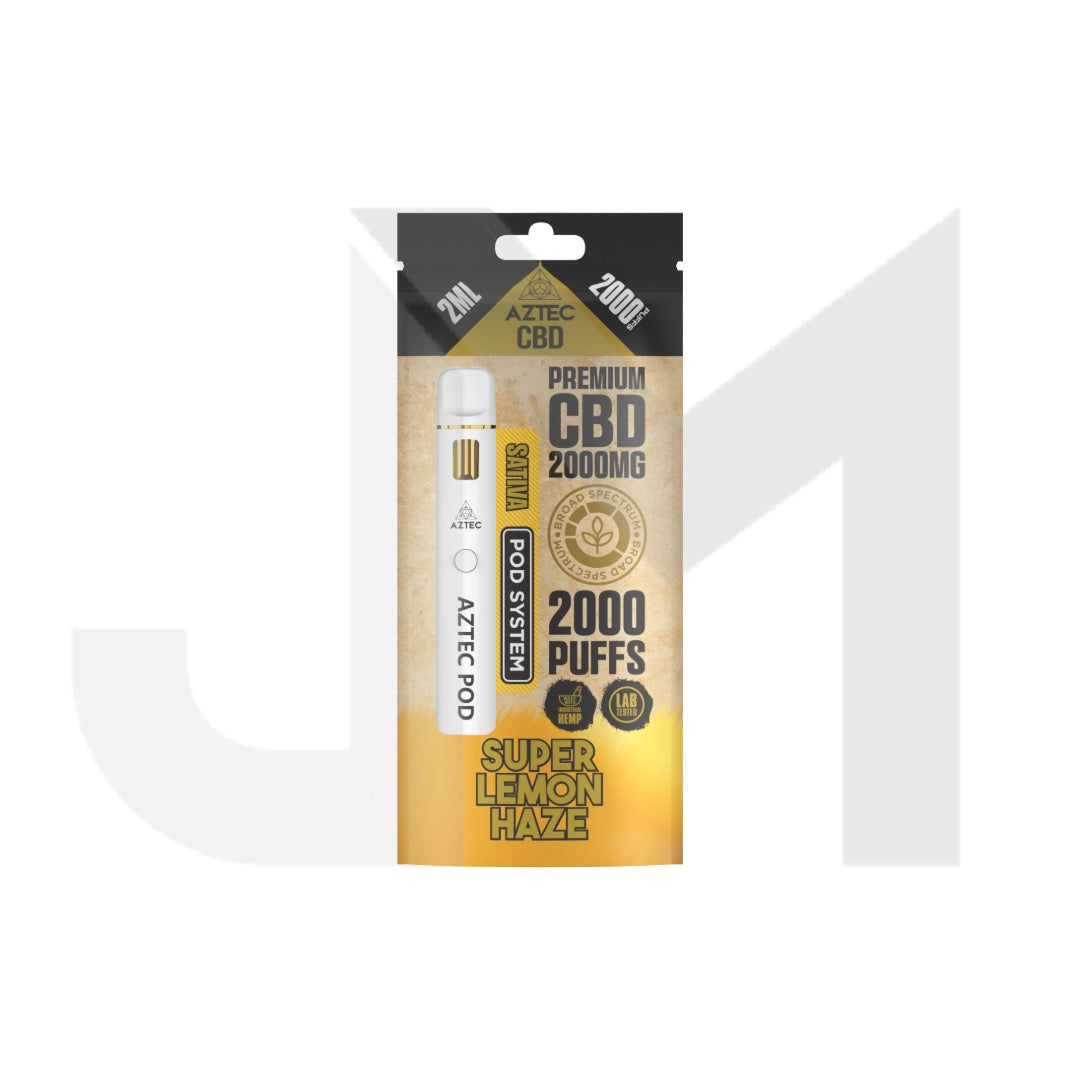 Aztec CBD 2000mg Broad Spectrum Starter Pro Pod Vape Kit 2000 Puffs
