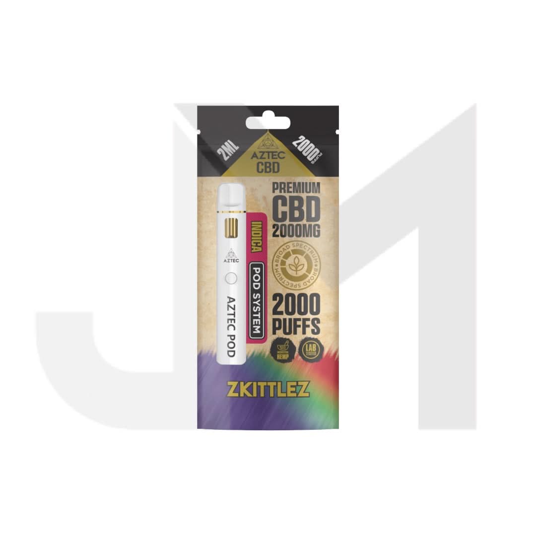 Aztec CBD 2000mg Broad Spectrum Starter Pro Pod Vape Kit 2000 Puffs