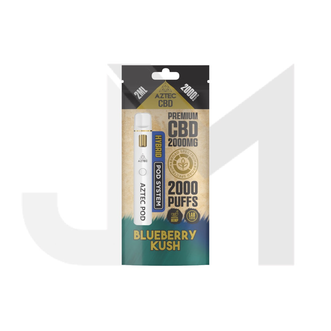 Aztec CBD 2000mg Broad Spectrum Starter Pro Pod Vape Kit 2000 Puffs