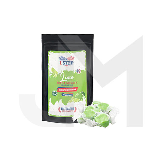 1 Step CBD 250mg Full Spectrum CBD Lime Taffy Grab Bag - 150g