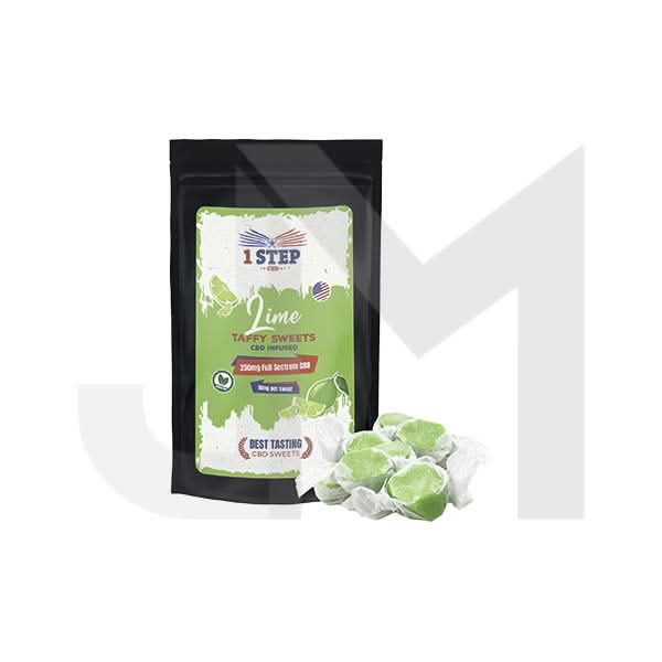 1 Step CBD 250mg Full Spectrum CBD Lime Taffy Grab Bag - 150g