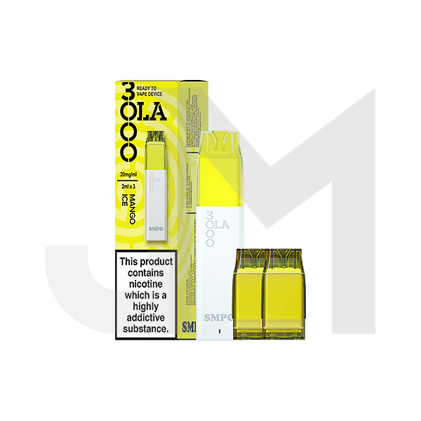 20mg SMPO Ola 3000 Prefilled Pod Vape Kit - 2ml (Pack of 3)