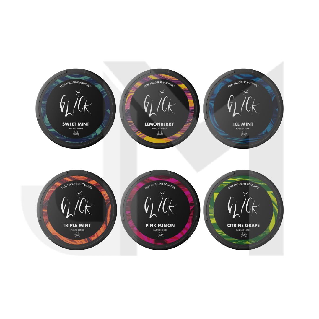 50mg Glick Hazard Nicotine Pouches 20 Pouches | UK Wholesale