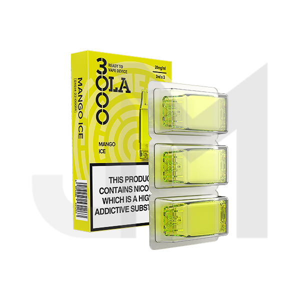 20mg SMPO Ola 3000 Prefilled Pods 2ml 1800 Puffs - 3 Pcs