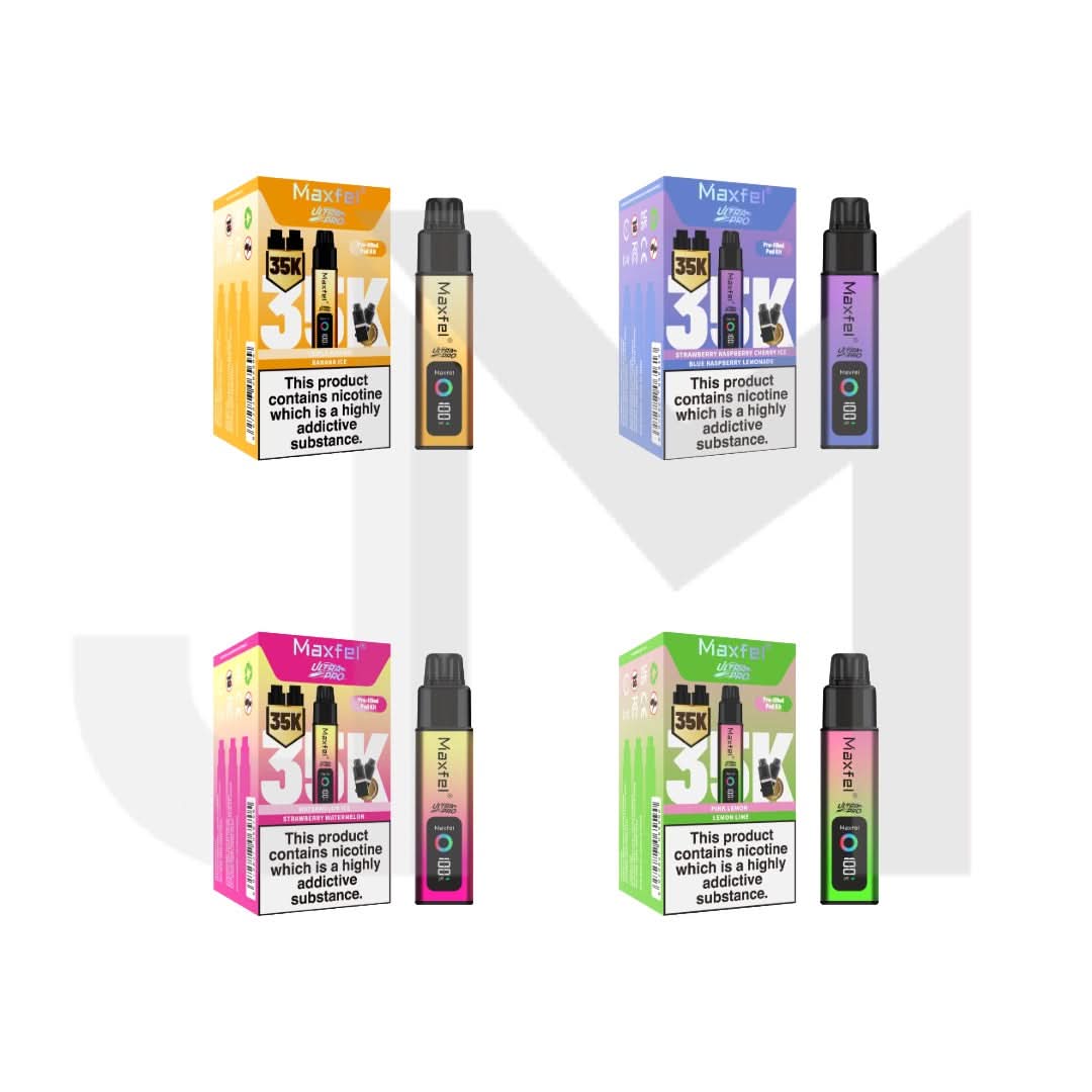 Maxfel Ultra Pro 35k Puffs Prefilled Vape Pod Kit | UK Wholesale Maxfel Ultra Pro 35k Puffs Prefilled Vape Pod Kit | UK Wholesale