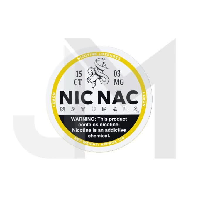 3mg Nic Nac Naturals Nicotine - 15 Lozenge Tablets (Buy 2 Get 1 Free)