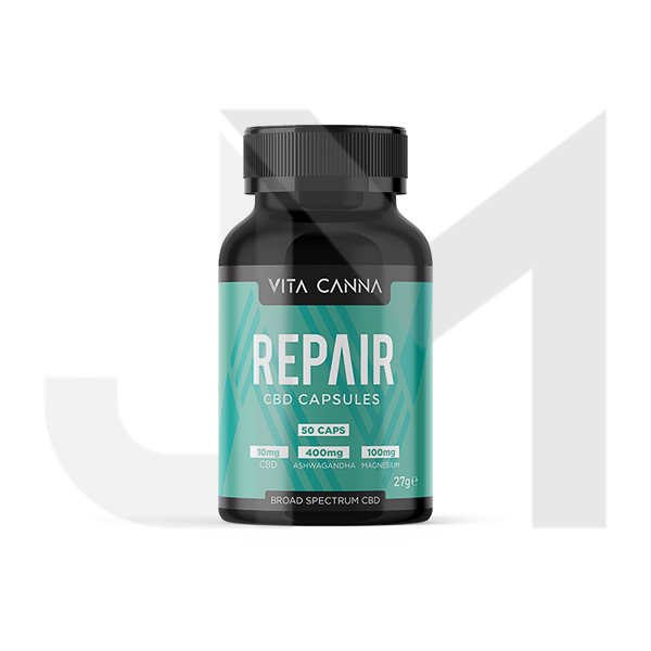 Vita Canna 500mg Broad Spectrum Functional CBD Vegan Capsules - 50 Caps (Buy 1 Get 1 Free)